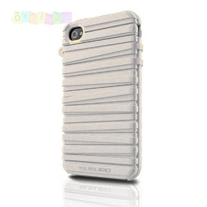 Чехол силиконовый Ребристый чехол MUSUBO Белый для IPhone 4/4s
