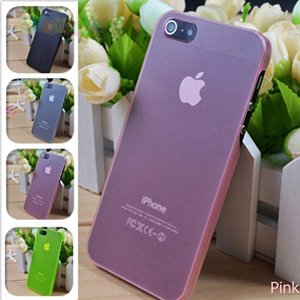 Чехол Ультратонкий 0.5мм мягкий пластик Розовый для IPhone 5