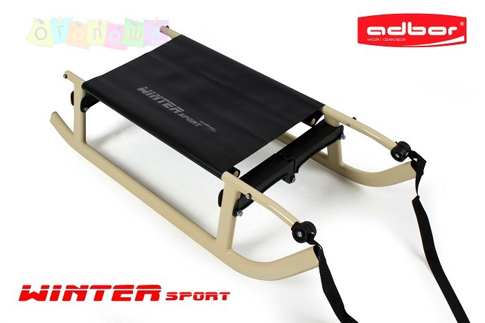 Санки Adbor WINTER SPORT складные белые кремовые серые