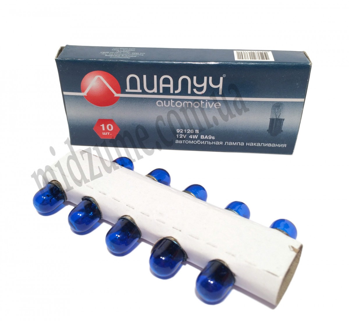 Лампа габаритная и дополнительного освещения T4W 12V 4W BA9S Blue