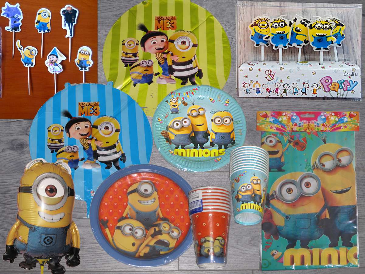 Minions Миньоны посуда атибутика для праздника