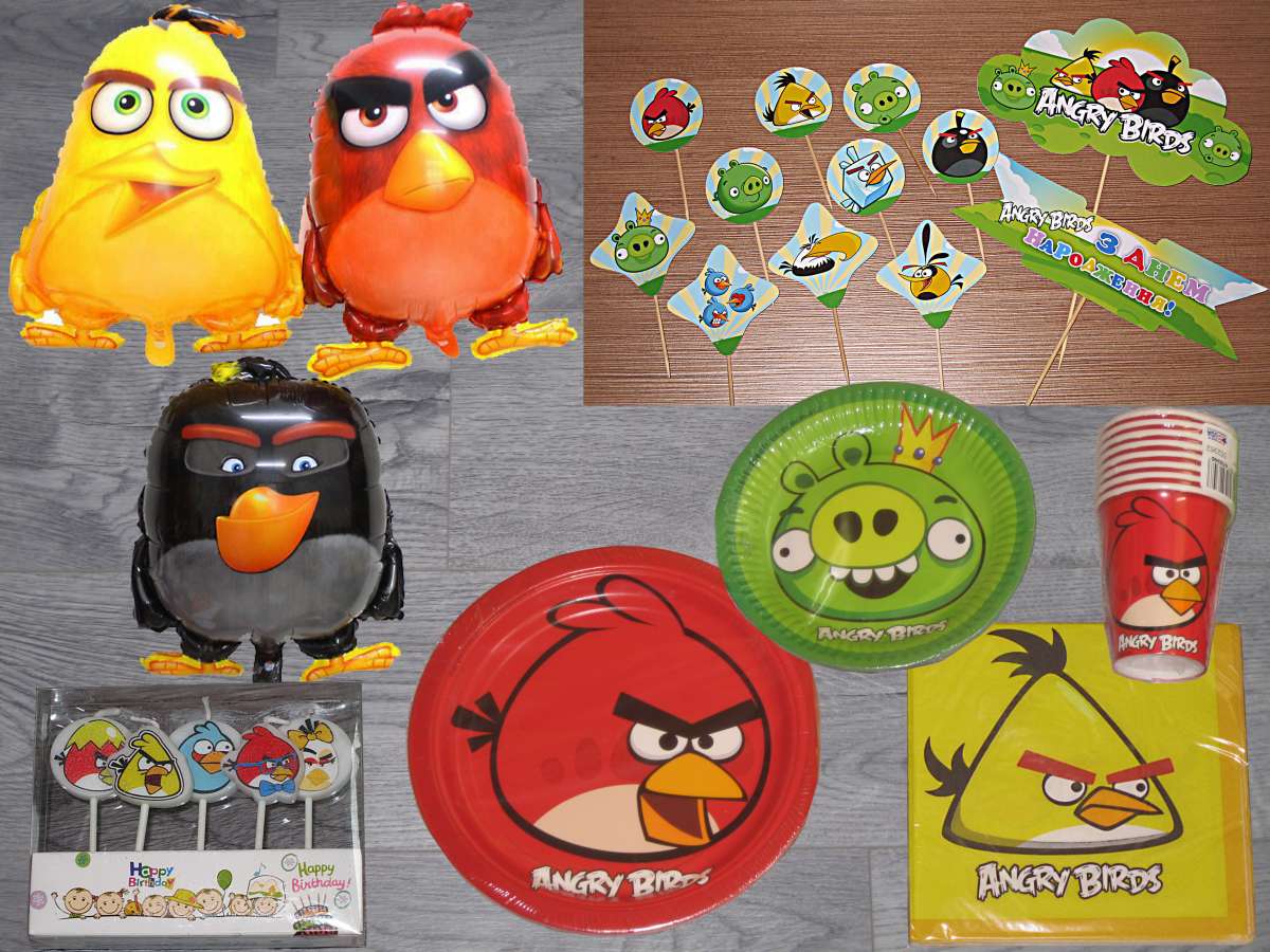 Angry Birds Злые Птички посуда атрибутика для праздника