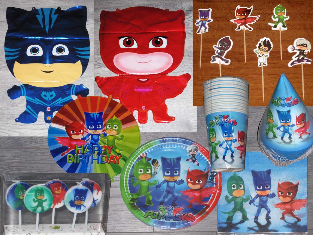 PJ Masks Герои в масках посуда атрибутика для праздника