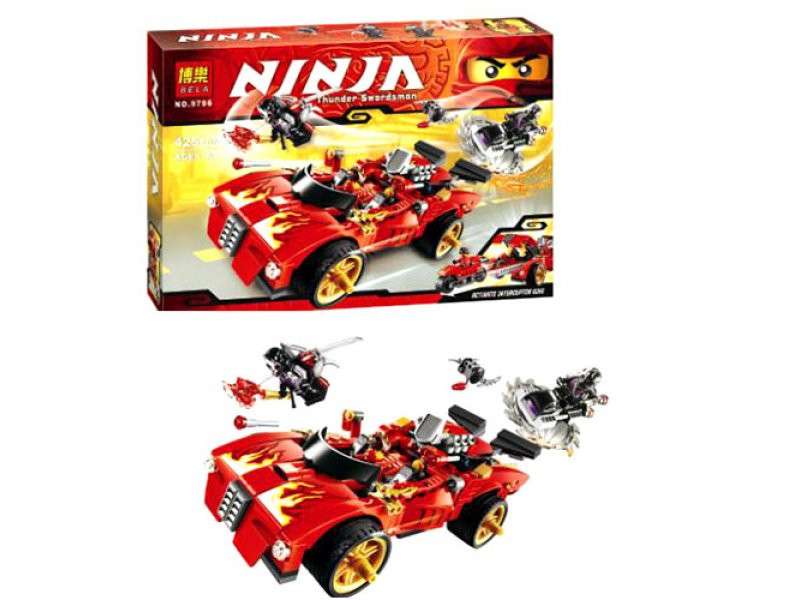 Конструктор Bela Ninja 9796 машина Перехватчик, машина Кая, дет. 425