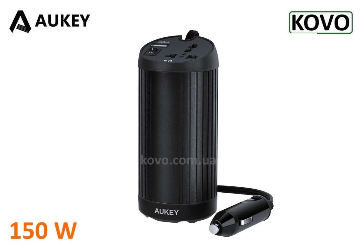 Инвертор Aukey PA-V25 преобразователь 150 Вт Автомобильная зарядка
