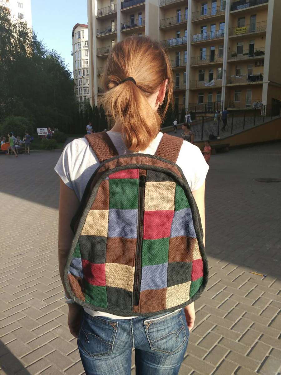 Рюкзак клетка hand made
