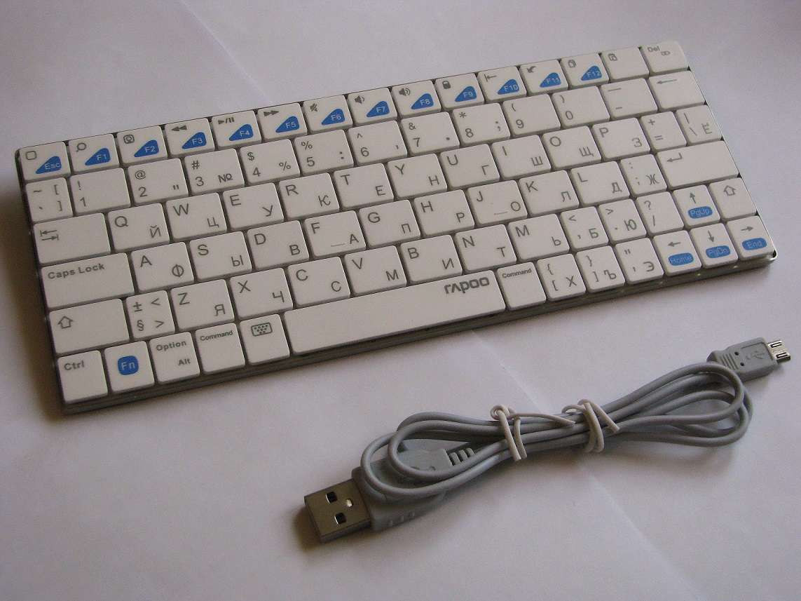 Клавиатура Rapoo E6300 bluetooth White (для Apple) ULTRA SLIM
