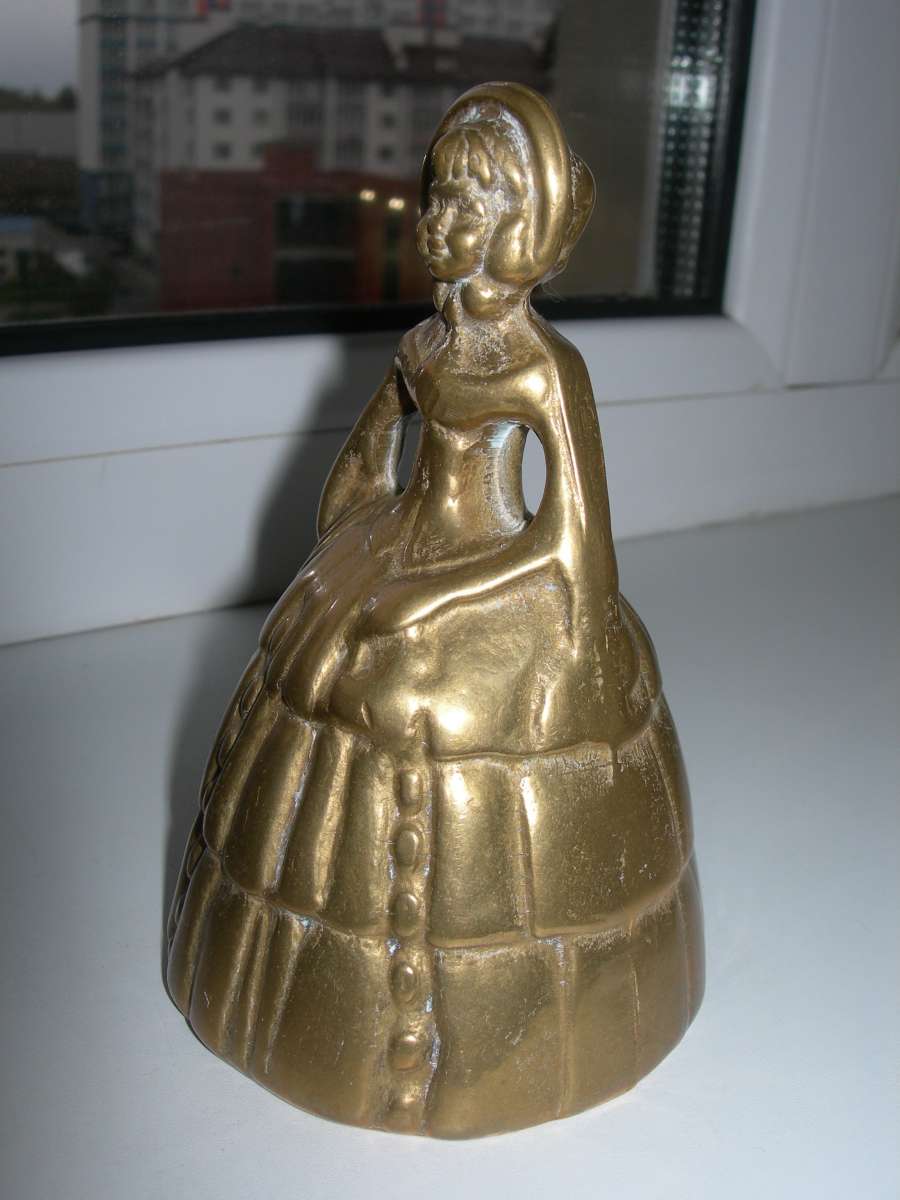 Колокольчик 3, Леди Белл, бронза,12 см, редкое лицо