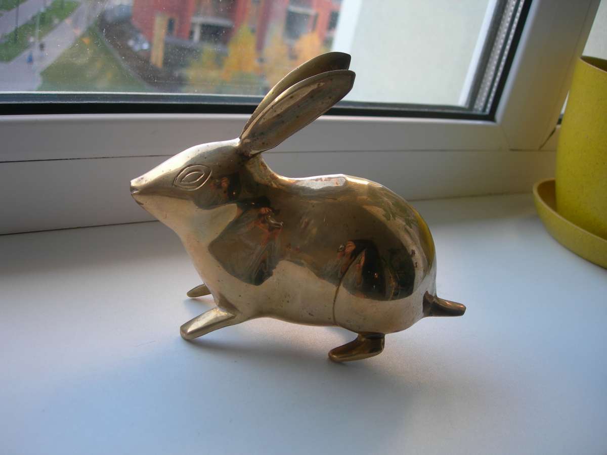 Заяц 2, статуэтка, бронза, Германия, старинная