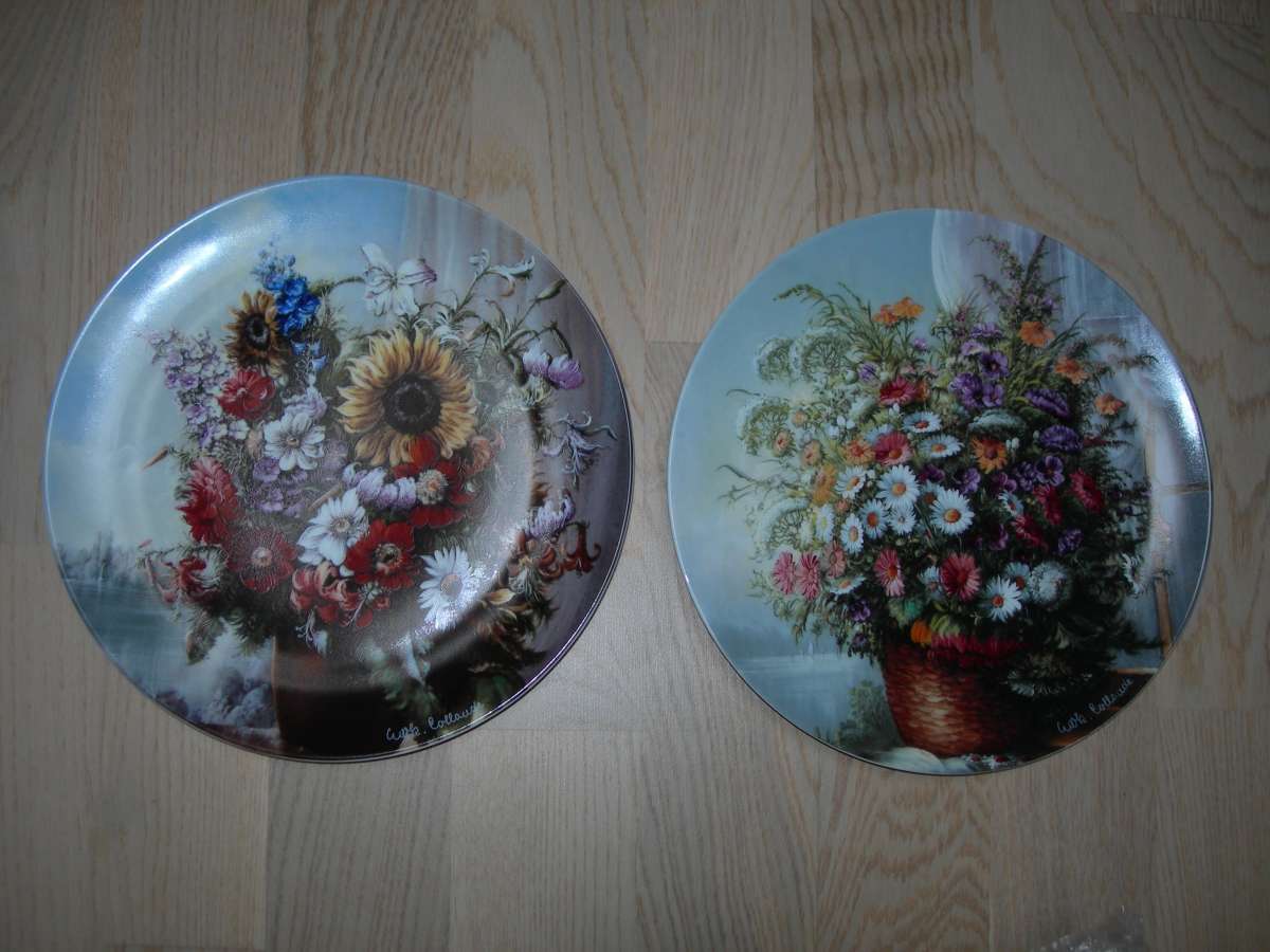 Коллекционные тарелки, Цветы на окне, Розенталь, Германия, пара