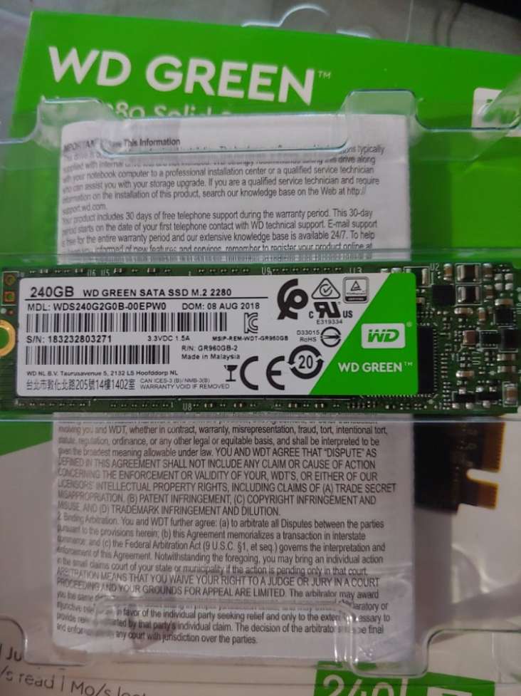 SSD M2 sata3 WD green 240Gb
